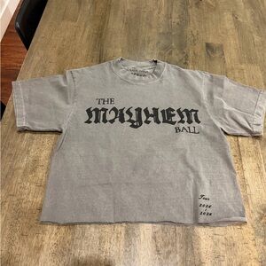 The Mayhem Ball Grey Graphic Tee